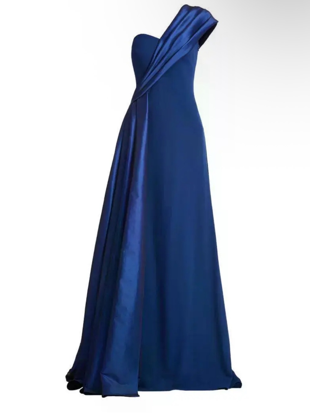 Tadashi Shoji Navy One-Shoulder Evening Dress